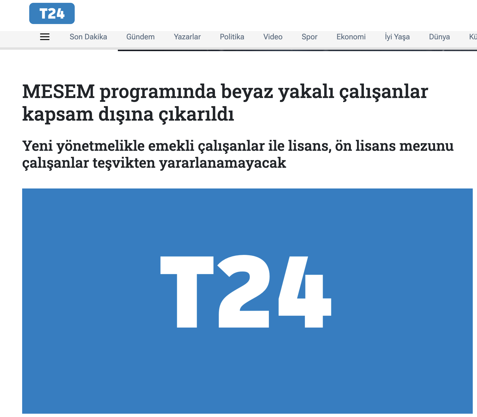 Prozon Yönetim Kurulu Başkanı Bora Ekmekci T24’te Yazdı: MESEM’den Beyaz Yakalıları Kapsam Dışına Çıkartan Karar