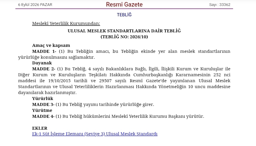 Ulusal Meslek Standartlarına İlişkin Tebliğ Yayımlandı 2 WhatsApp Image 2026 09 06 at 13.34.59